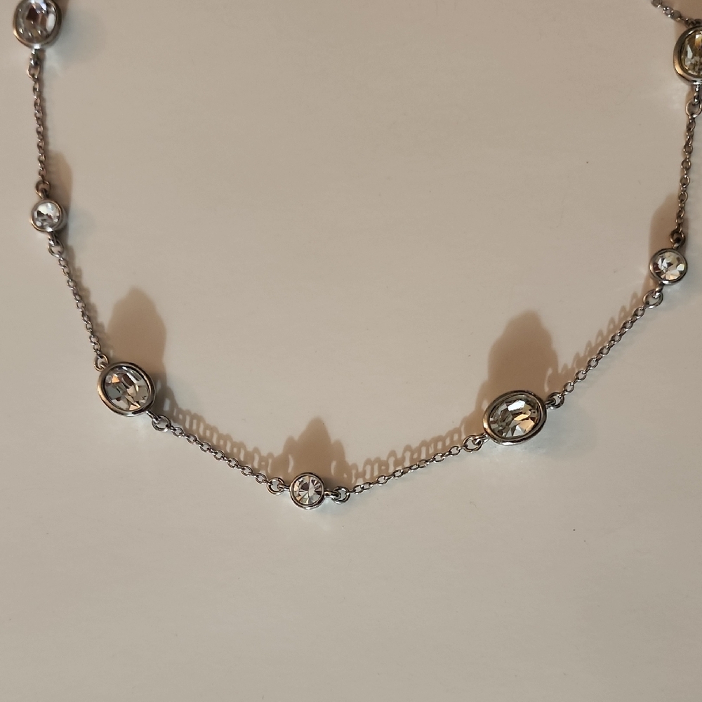 Monte Carlo Elegant Silver Necklace 36"